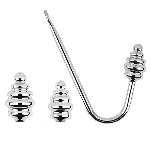 Anal Hooks Ribbed Screw-in Hook GreatBenefit Set 8826 Anal 1008